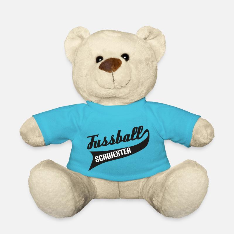 Fußball Schwester - Teddy - Atollblau