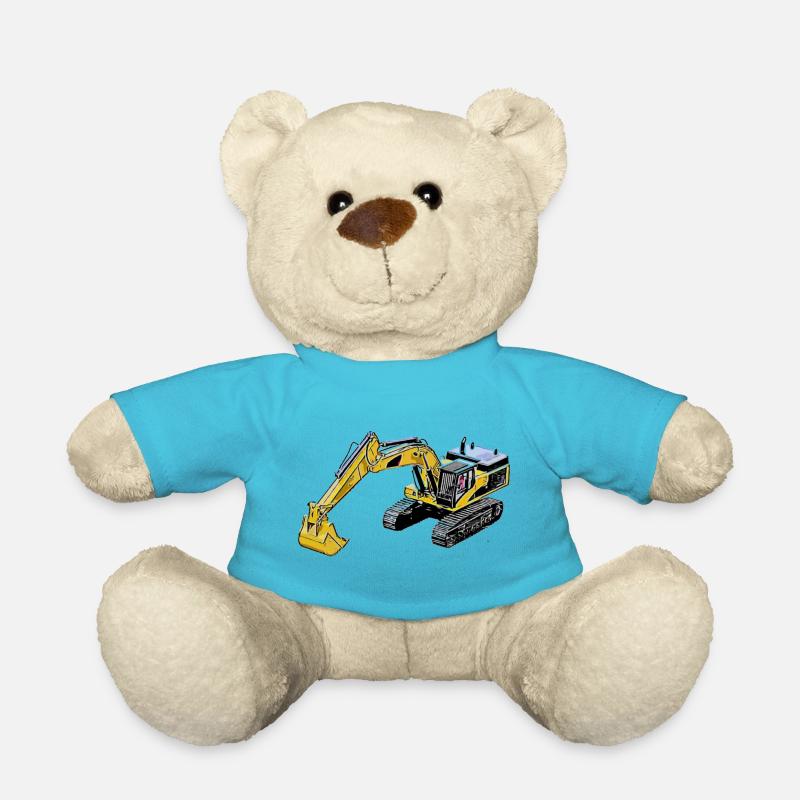 Kettenbagger Bagger Farbig Schaufelbagger - Teddy - Atollblau