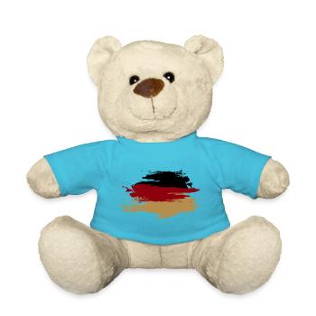 Germany Flag Vintage Style - Teddy Bear - atoll blue - Front