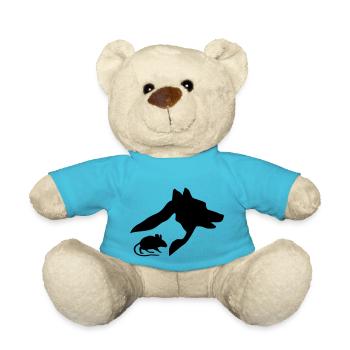 Hund, Katze, Maus Silhouette - Teddy - Atollblau - Vorne