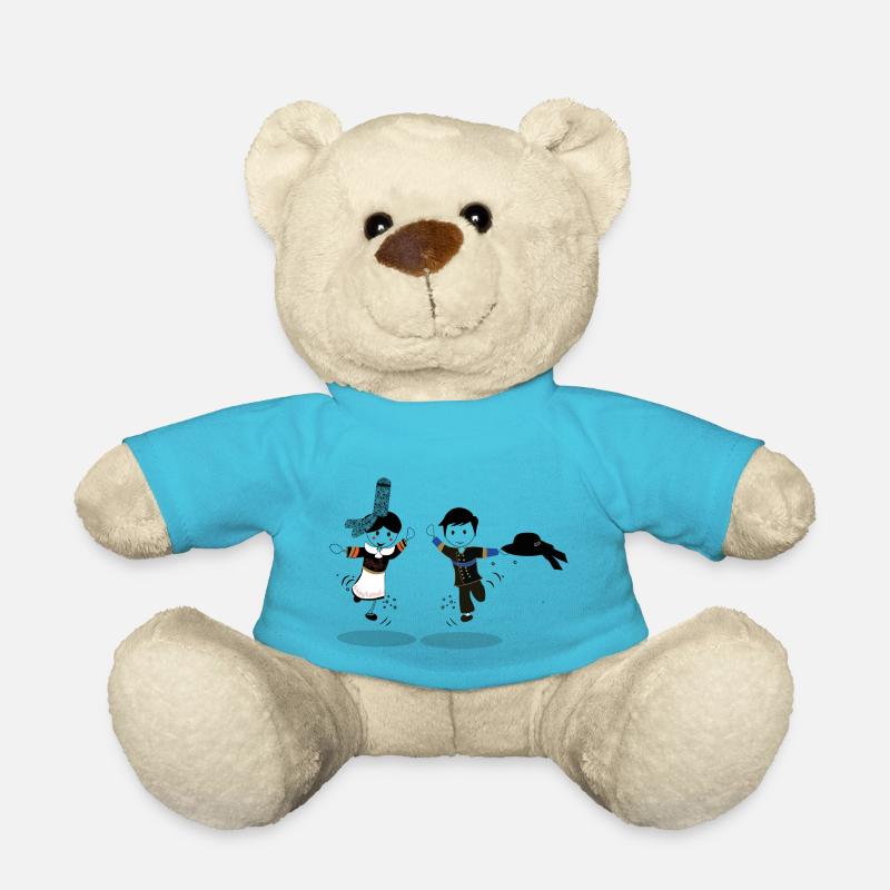personnages bretons - Nounours - bleu outremer