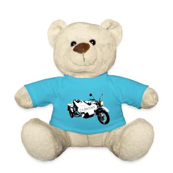 Ural Sidecar with lamp, the patch for the fan - Teddy Bear - atoll blue - Front