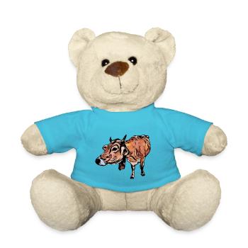 Le bétail brun (DDP, vache à lait, BD) - Nounours - bleu outremer - Devant