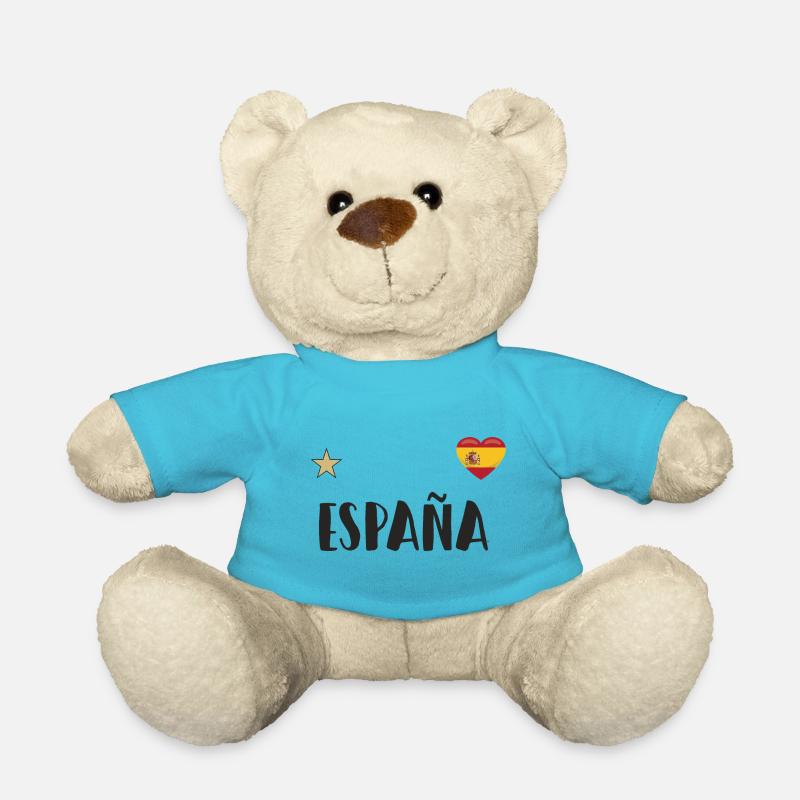 Spanien Fußball Trikot Spanische Flagge - Teddy - Atollblau