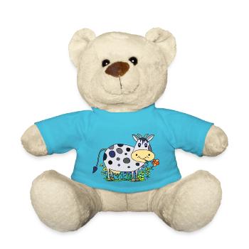 Cow - Teddy Bear - atoll blue - Front