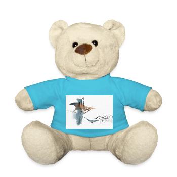 Piercing Through Minimal, Abstract - Teddy Bear - atoll blue - Front