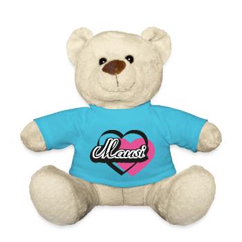 Kosename Mausi Herz - Teddy - Atollblau - Vorne