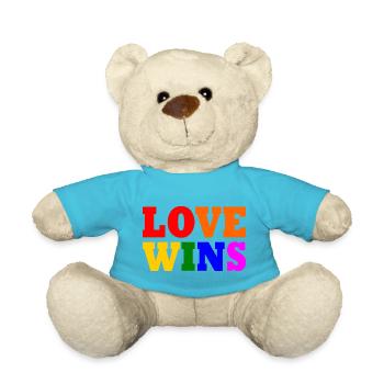 Love wins - Teddy Bear - atoll blue - Front