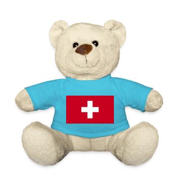 Drapeau national suisse - Nounours - bleu outremer - Devant
