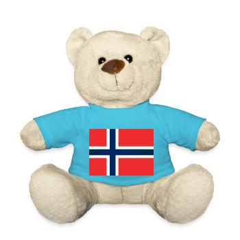 Le drapeau de la Norvège - Nounours - bleu outremer - Devant