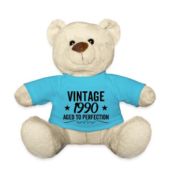 Vintage 1990 Aged To Perfection - Teddy Bear - atoll blue - Front