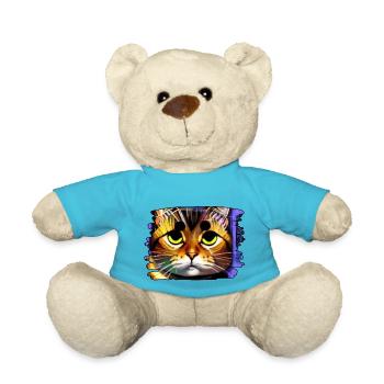 Chat cool 6 - Nounours - bleu outremer - Devant