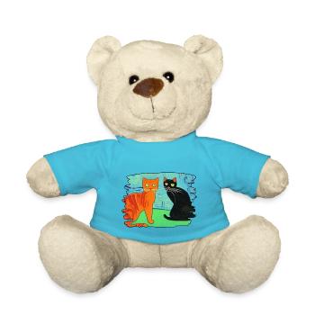 Katzenbild - Teddy - Atollblau - Vorne