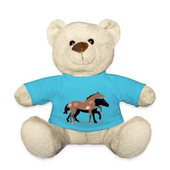 Couple de chevaux - Nounours - bleu outremer - Devant
