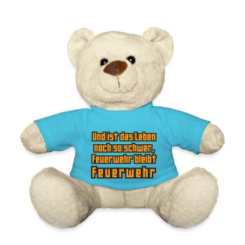 Feuerwehr bleibt Feuerwehr - Teddy - Atollblau - Vorne