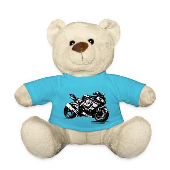 Affichez votre style avec nos logos moto - Nounours - bleu outremer - Devant