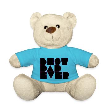 BEST DAD EVER pink schwarz - Teddy - Atollblau - Vorne