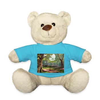 Eternal green forest - Teddy Bear - atoll blue - Front
