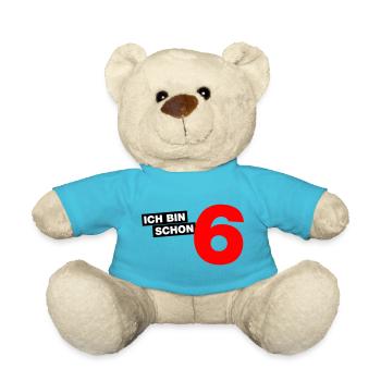 Ich bin schon 6 - Teddy - Atollblau - Vorne