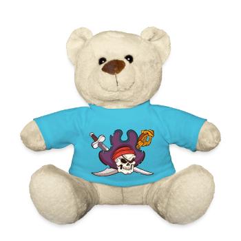 Crâne de pirate - Nounours - bleu outremer - Devant