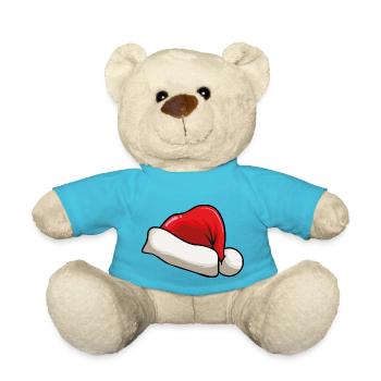 Chapeau de Père Noël - Nounours - bleu outremer - Devant