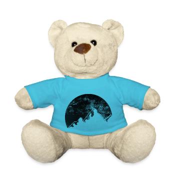 Moon - Mountain - (1) - Teddy Bear - atoll blue - Front