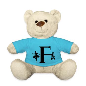 Buchstabe f Ballerina - Teddy - Atollblau - Vorne