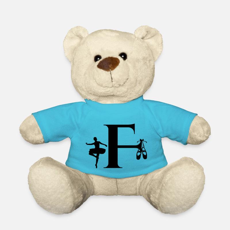 Buchstabe f Ballerina - Teddy - Atollblau