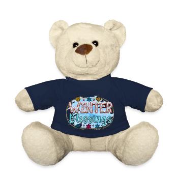 Winter blessings - Teddy Bear - french navy - Front