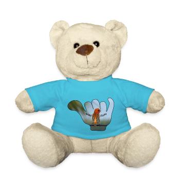 Shaka Wingsurf Edition, Grußmotiv für Wingfoiler - Teddy - Atollblau - Vorne