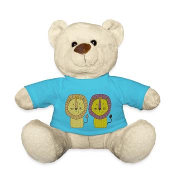 Löwen brace - Teddy Bear - atoll blue - Front
