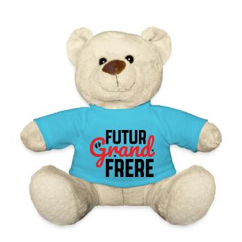 Futur grand frère - annonce futur grand frère - Nounours - bleu outremer - Devant