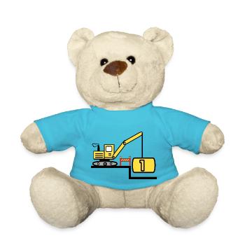 Excavatrice - Nounours - bleu outremer - Devant