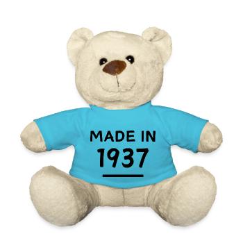 Fabriqué en 1937 - Année de naissance / Anniversaire - Nounours - bleu outremer - Devant