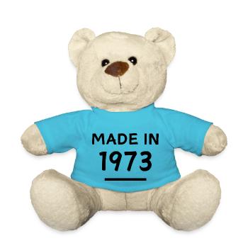 Made in 1973 - Geburtsjahr / Geburtstag - Teddy - Atollblau - Vorne