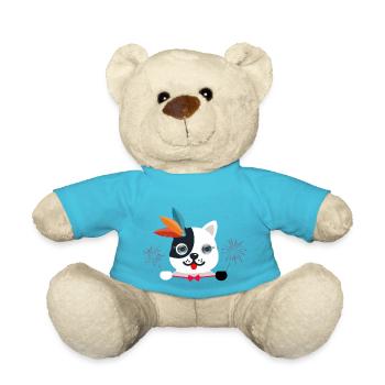 Сute blue eyed cat - Teddy Bear - atoll blue - Front