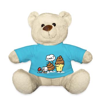 kawai Kackhaufen und Klorolle treffen Softeis - Teddy - Atollblau - Vorne