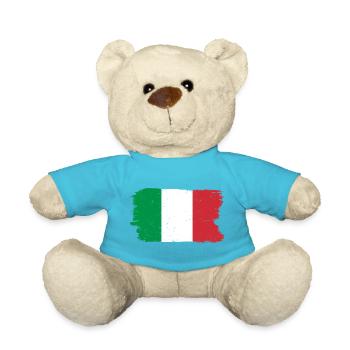 Pinselstrich Italien Flagge - Teddy - Atollblau - Vorne