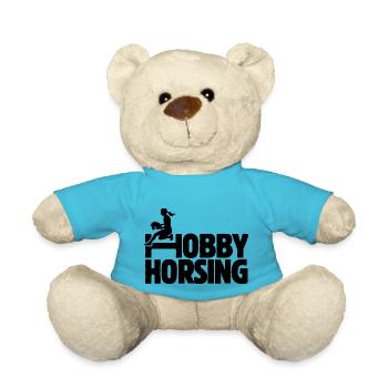 Hobby Horsing - Hobby Cheval - Equitation - Cadeau - Nounours - bleu outremer - Devant