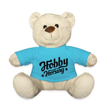 Hobby Horsing - Steckenpferd - Reiten - Geschenk - Teddy - Atollblau - Vorne