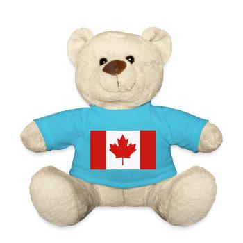 Roter Ahornblatt Kanada Flagge - Teddy - Atollblau - Vorne