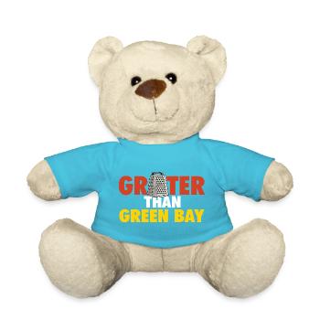 Wortspiel mit der lustigen Rivalität zwischen Rissen und Tiger Than Green Bay - Teddy - Atollblau - Vorne