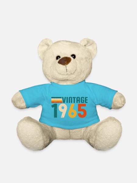Vintage 1965 Birthday Gifts - Teddy Bear - atoll blue