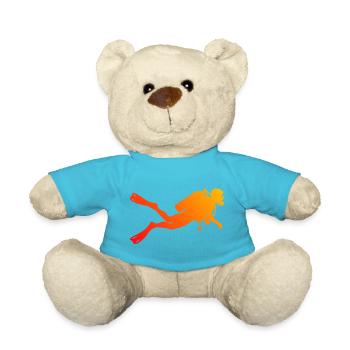 Idée cadeau pour un fan de plongée avec plongée sous-marine - Nounours - bleu outremer - Devant