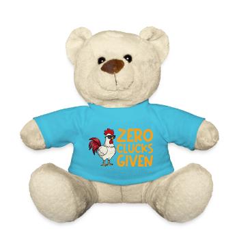 Farmer Rooster Flock Poultry Chicken - Teddy Bear - atoll blue - Front