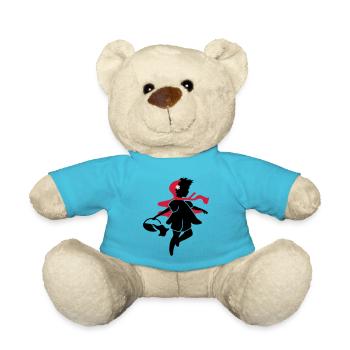 Little Red Riding Hood on the way to the - Teddy Bear - atoll blue - Front