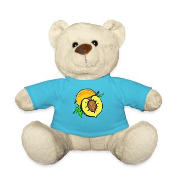 apricots apricot veggie vegetables fruits8 - Teddy Bear - atoll blue - Front