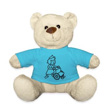 nurse_with_wheelchair - Teddy Bear - atoll blue - Front