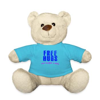 Free hugs - Teddy Bear - atoll blue - Front