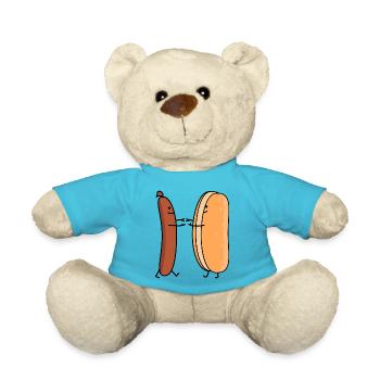 Würstchen und Brötchen - Teddy - Atollblau - Vorne
